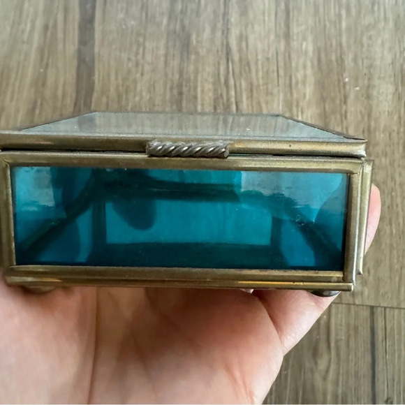 Vintage 90s stained glass angel trinket box - Picture 2 of 7